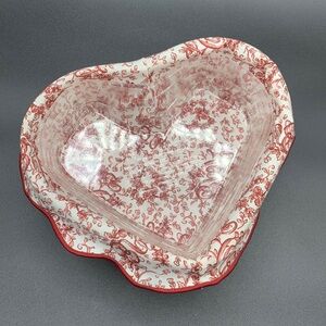 Love Treasures Sweetheart Shaped Longaberger Basket Fabric Plastic Liner 1999